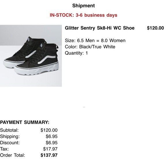 Black Sparkle Vans - Picture 6 of 6